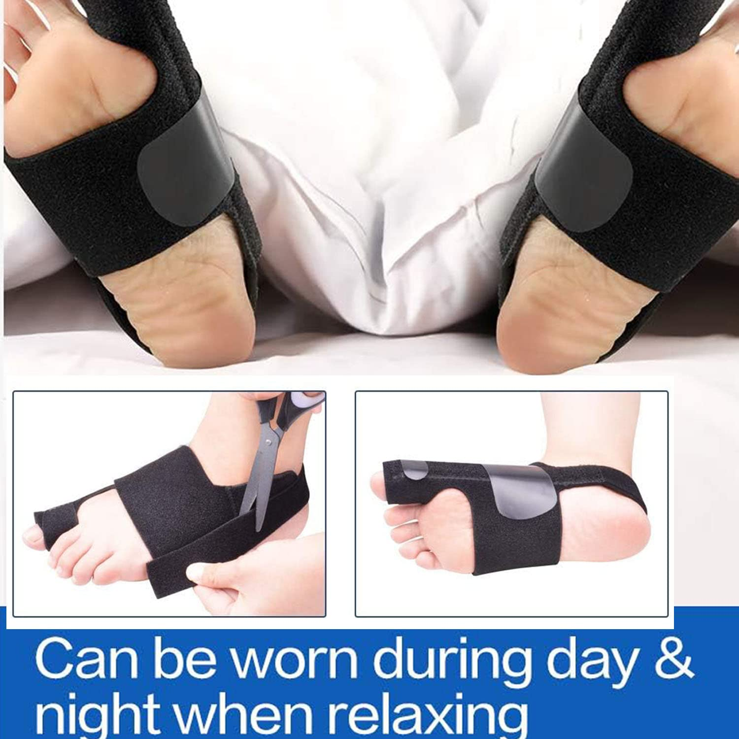 Bunion Corrector for Women(2 Pcs) Hallux Valgus Brace Splint Pads Bunion Big Toe Separators Straightener for Hallux Valgus Pain Relief Fits Men and Women image number 6