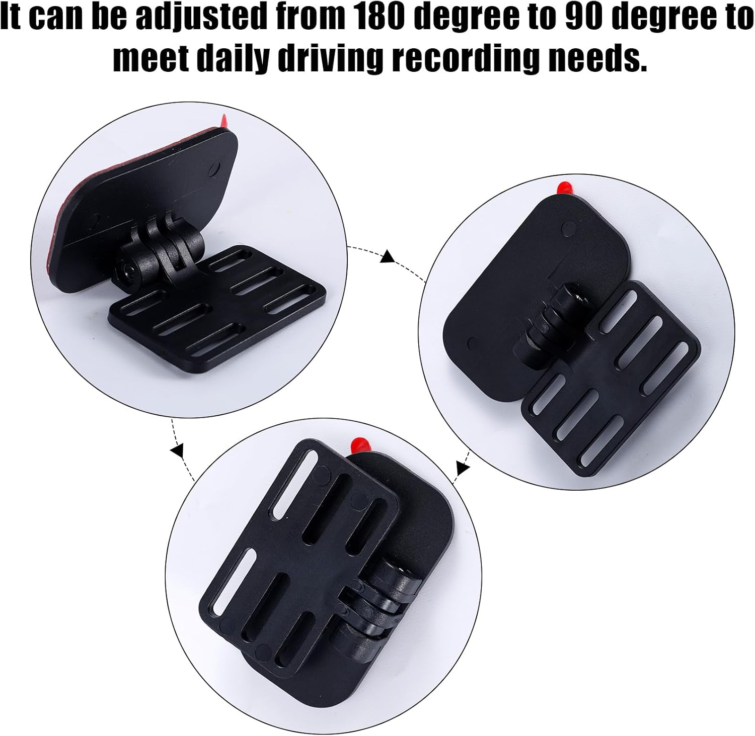 2Pcs Rear Camera Holder, Adhesive Backup Camera Mount Dash Cam Mirror Mount Rear View Camera Bracket Reverse Camera Holder Rear Window Bracket, Easy to Install