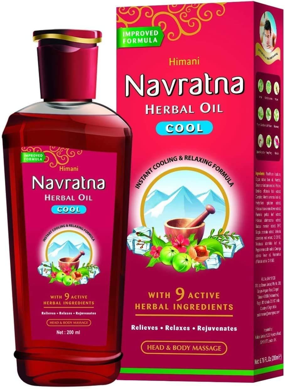 Emami / Himani Navratna Ayurvedic Herbal Hair Oil 500Ml - Multipurpose Cooling Formula image number 1
