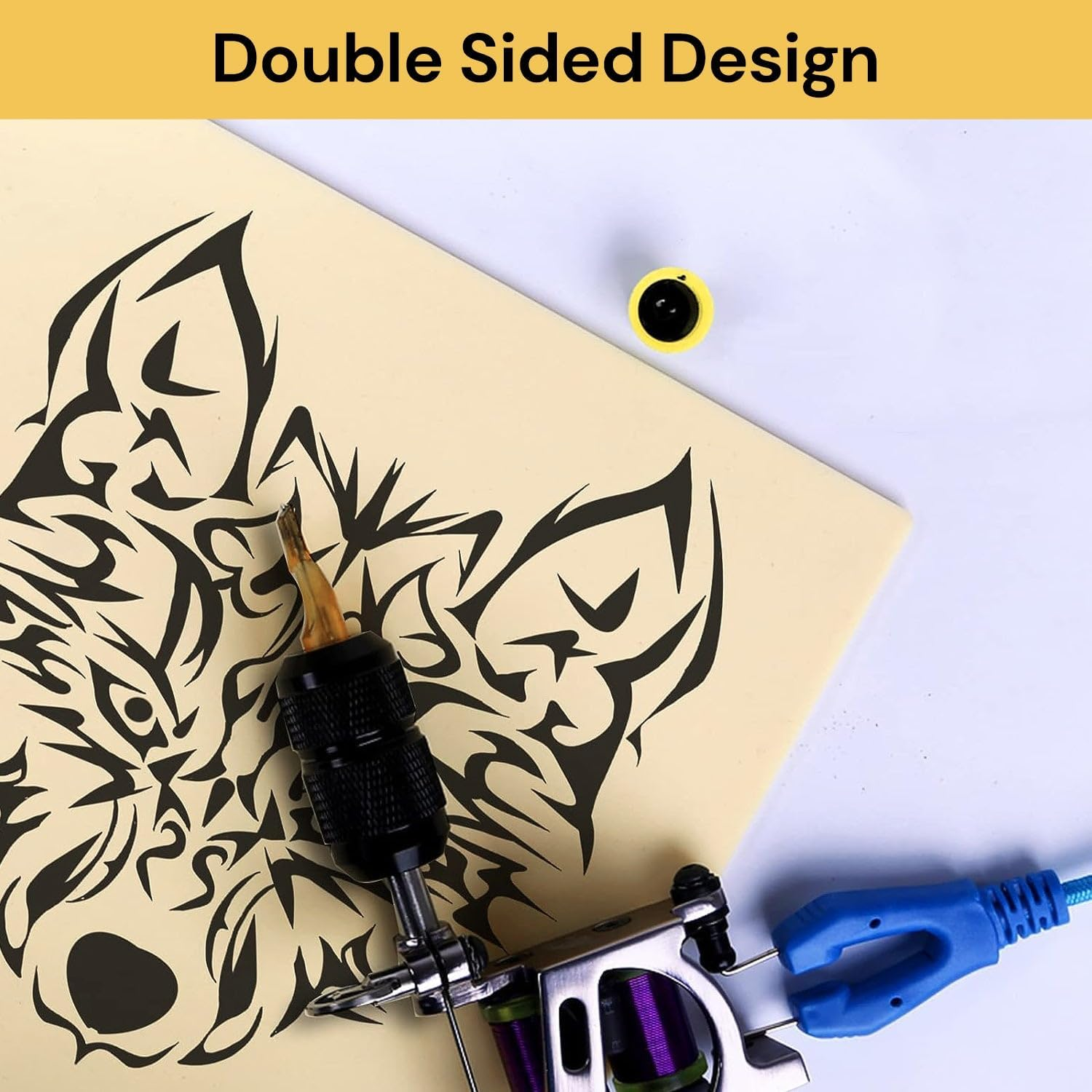 Spendeal 15 Pack Blank Tattoo Practice Skin, 1Mm Double-Sided Practice Light Beige, Suitable for Microblading Tattooing, Eyebrow, Lip Tattoo Set, for Beginners and Experienced Tattoo Artists (20 * 14.5 Cm) image number 4