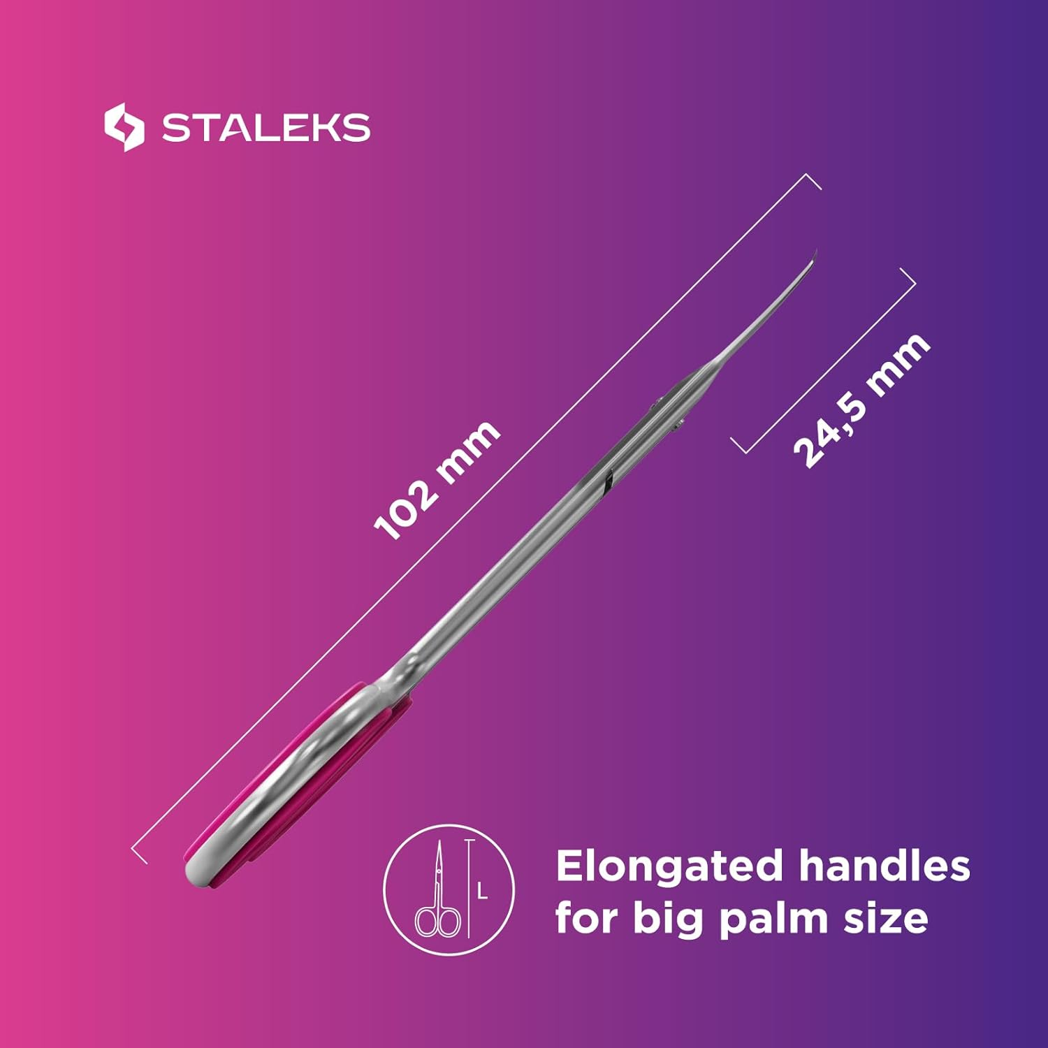 STALEKS PRO Smart 41 Type 3 Professional Cuticle Scissors with Hook - Pack of 1 - Model SS-41/3 (SS-41/3) image number 4