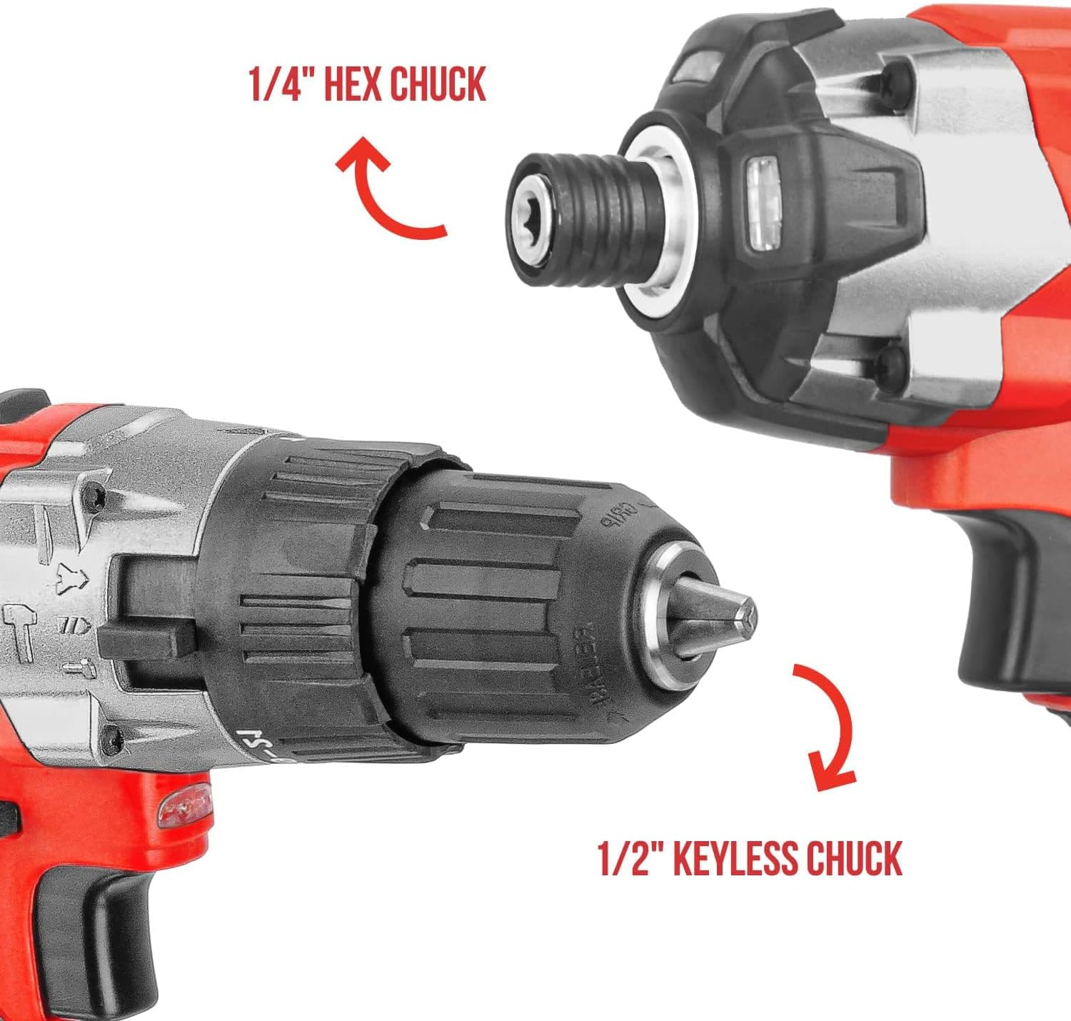 TOPEX 20V Cordless Combo Kit Hammer Drill & Impact Driver W/Fast Charger image number 4