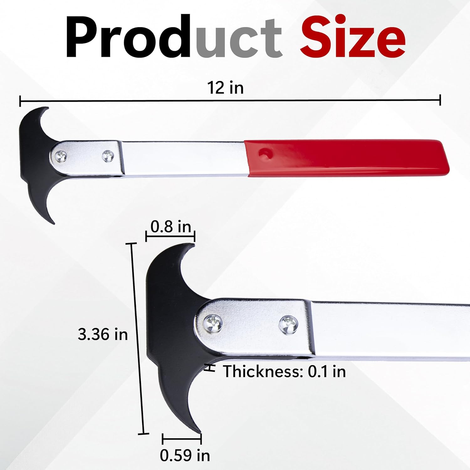 Ecocstm Seal Puller Tool, Oil Seal Removal Tool with Dual Hook, Universal Wheel Seal Twister Puller, Heavy Duty Seal Puller and Installer Kit for Oil and Grease Seals Removal image number 6