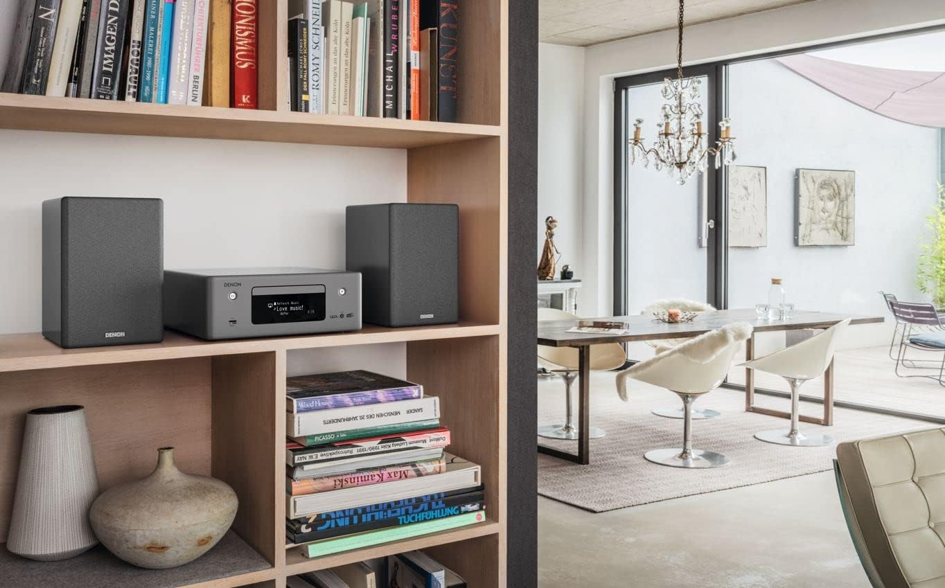 Denon RCD-N11DAB Compact System, Hifi Amplifier, CD Player, Internet Radio, Music Streaming, HEOS Multiroom, Bluetooth and Wifi, Airplay 2, Alexa Compatible, 2 Optical TV Inputs, DAB+ Radio image number 3