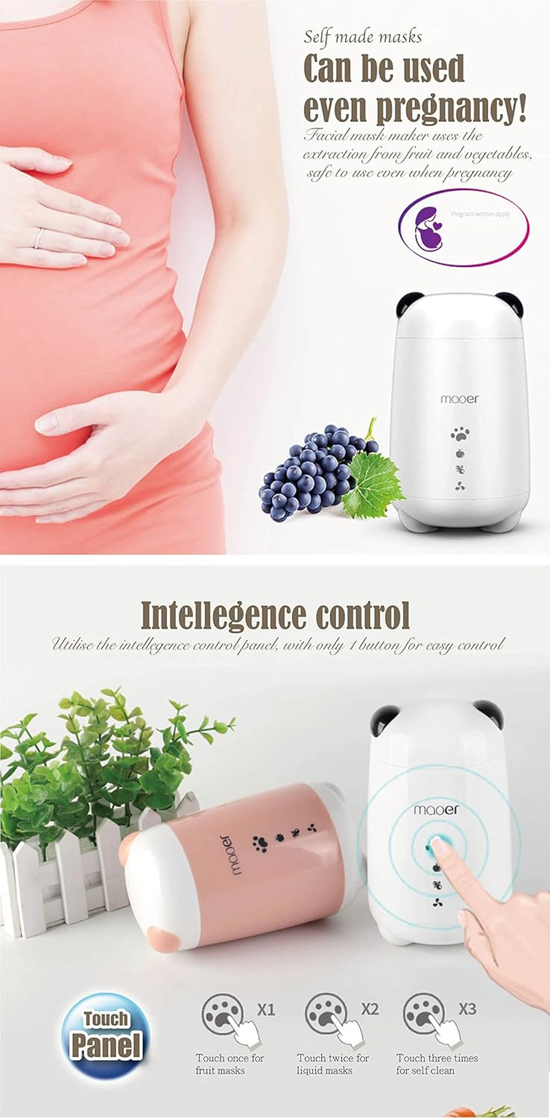 Natural Fruit Vegetable Automatic Face Mask Maker Machine DIY Tool (Pink) image number 5