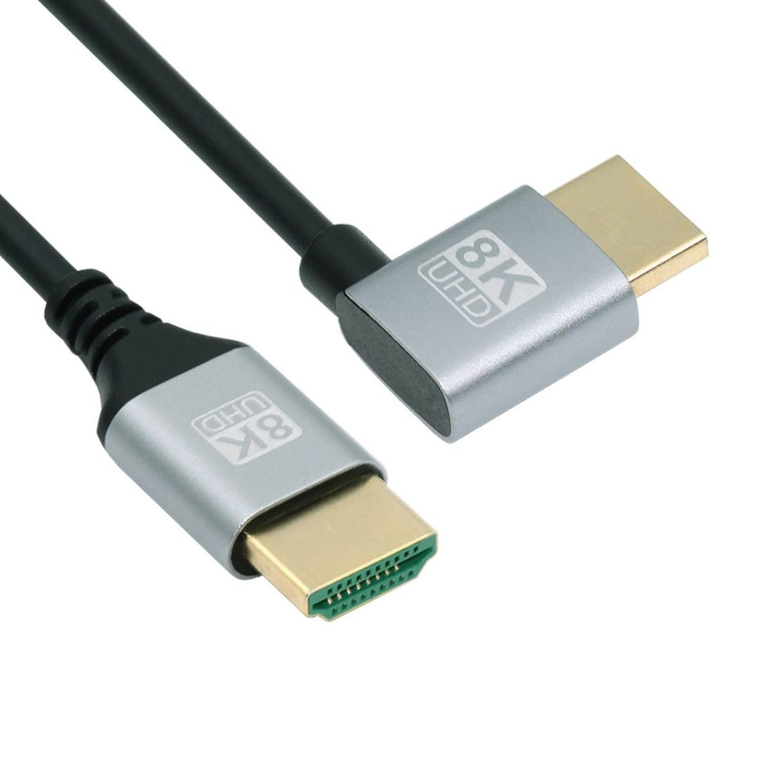 Chenyang HDMI 2.1 Cable,Hdmi Male to Male 90 Degree Left Angled 8K@60Hz 4K@120Hz 48Gbps Ultra High-Speed Gold-Plated Cable 0.5M for TV, Monitor, Computer image number 5