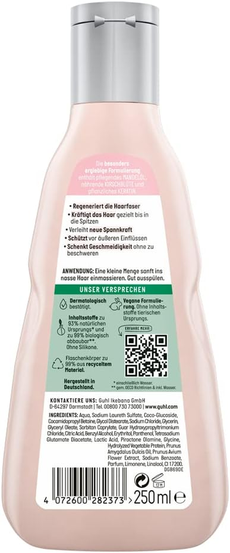 Guhl Deep Building Shampoo - Contents: 250 Ml - Repair for Damaged Hair image number 5