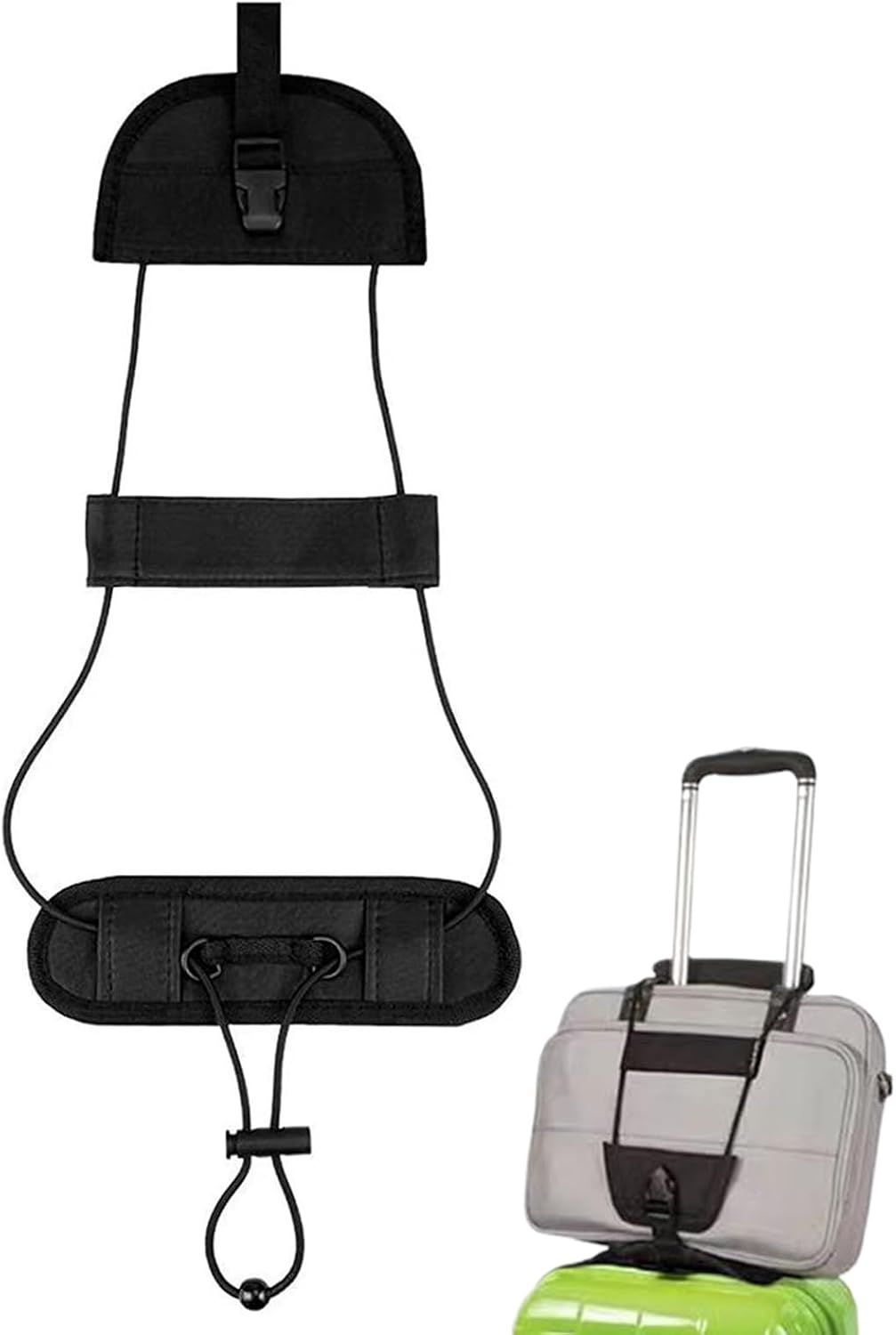 Ancsttu Suitcase Belts Luggage Strap - Adjustable Elastic Suitcase Strap | Outdoor Accessories for Travel Accessories Duffle Outdoor Gear Car Tote Seat Cruise Case Trolley Shoulder Carry image number 2