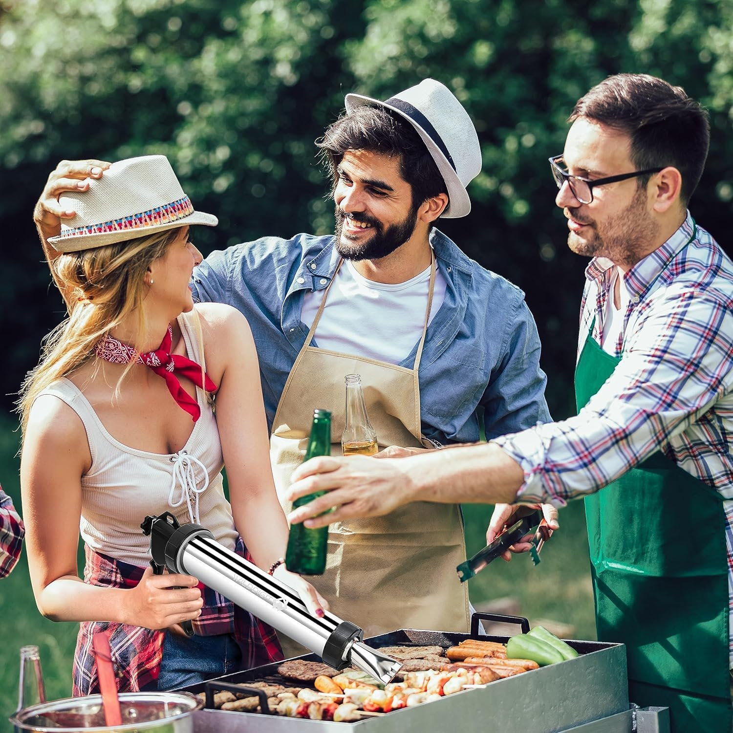 Professional Beef Jerky Gun Kits Stainless Steel Jerky Maker - Jerky Maker Jerky Cannon Meat Gun Stainless Steel Jerky Gun Large Capacity Jerky Making Kit image number 5