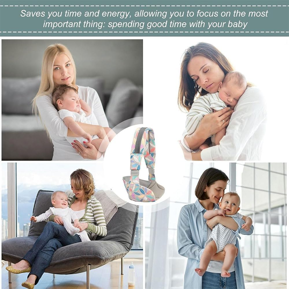 JIUSEGE Adjustable Baby Carrier for Newborns and Toddlers, Hands-Free Front Carry with Comfortable Printed Straps for Everyday Wear, Travel and On-The-Go Parents image number 4