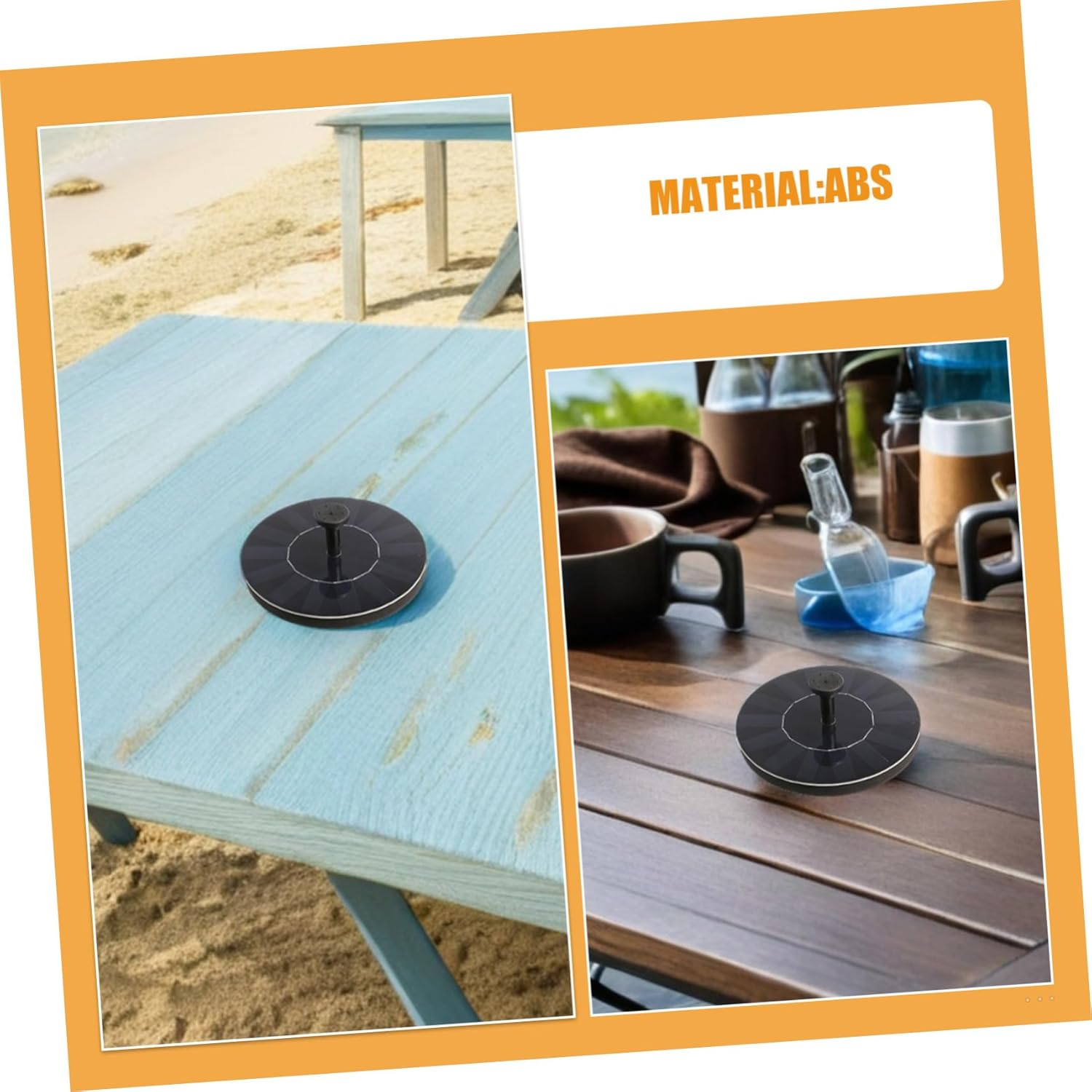 Balacoo Solar Fountain Outdoor Water Fountain Solar Powered Outdoor Abs Black image number 2