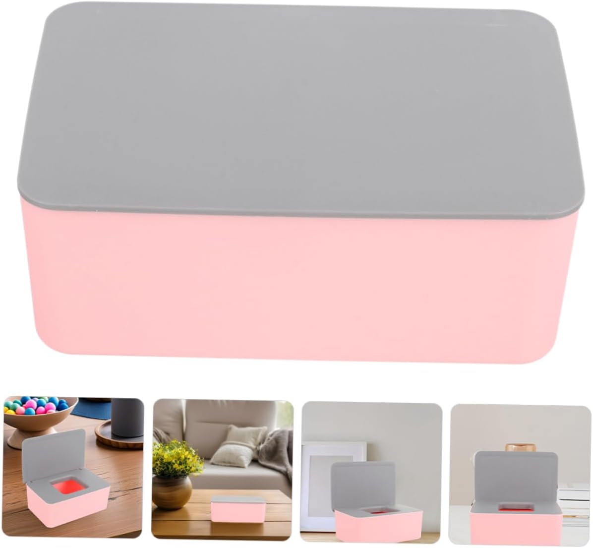 STOBAZA 2Pcs Wipe Storage Case Portable Wet Tissue Holder Sealed Wet Napkin Box for Travel Capacity Wipes Container Dustproof and Hygienic Design image number 5