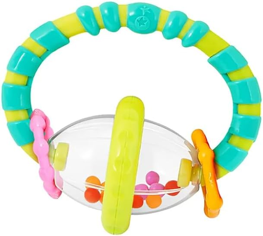 Bright Starts Grab & Spin Baby Rattle & Bpa-Free Teether Toy, Ages 3 Months+ image number 2