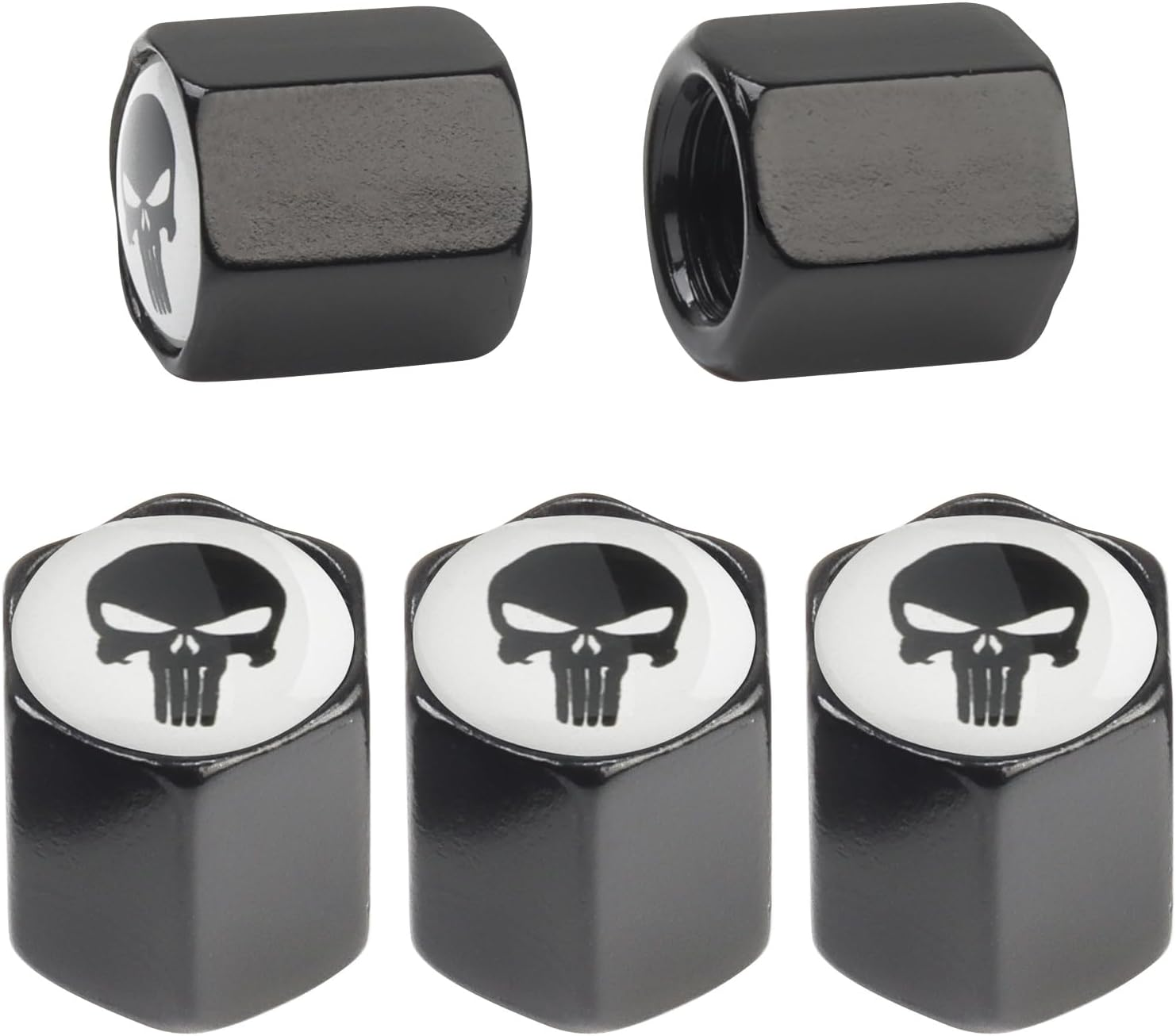 Tire Valve Stem Caps 5 Pcs，Pink Aluminum Alloy,Anodized Aluminum Tire Valve Cap Universal Fit for Cars/Motorcycles/Bikes, Anti-Corrosion,Air Valve Caps,Bike Valve Caps