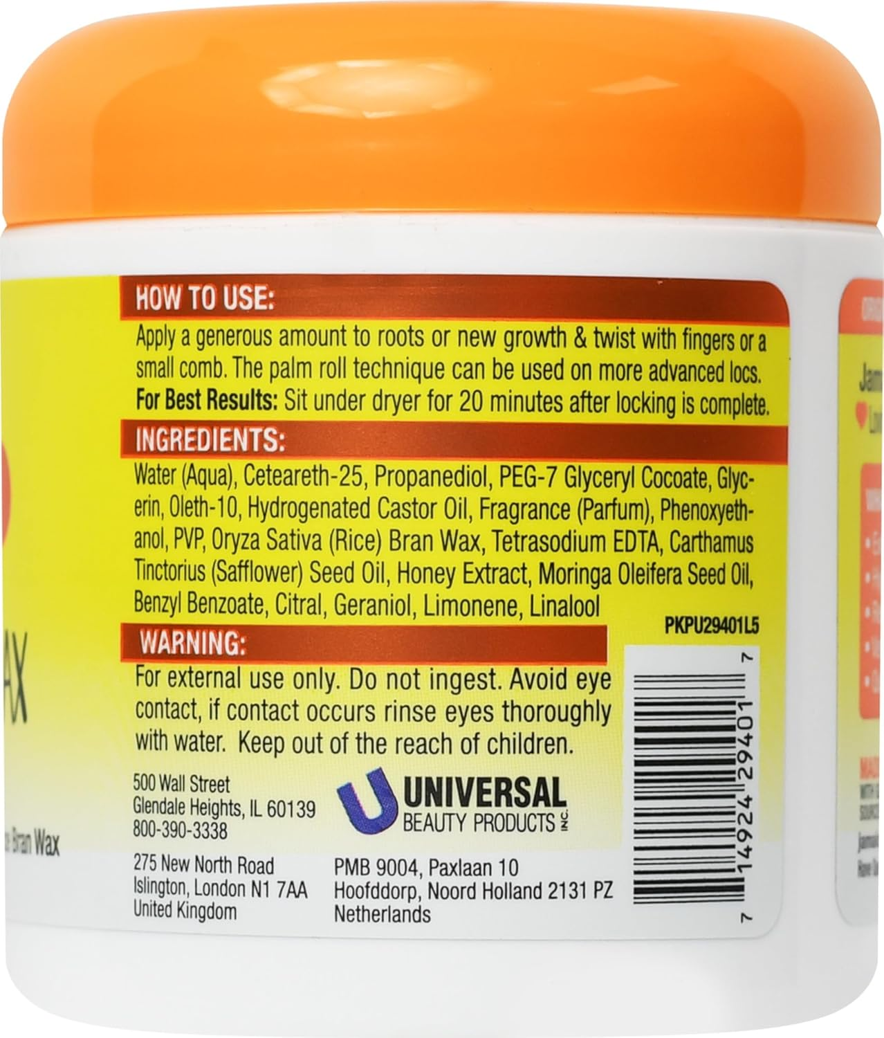 Jamaican Mango & Lime Resistant Formula Locking Firm Wax, 6 Ounce