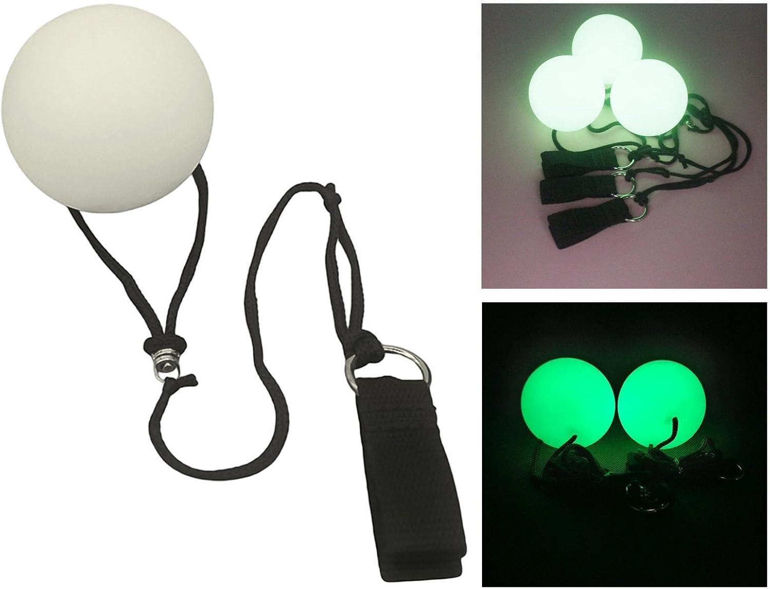 Poi Ball Luminous Hand Throwing Gym Practice Party Dancing Outdoor Game Sports Fitness Ball image number 2
