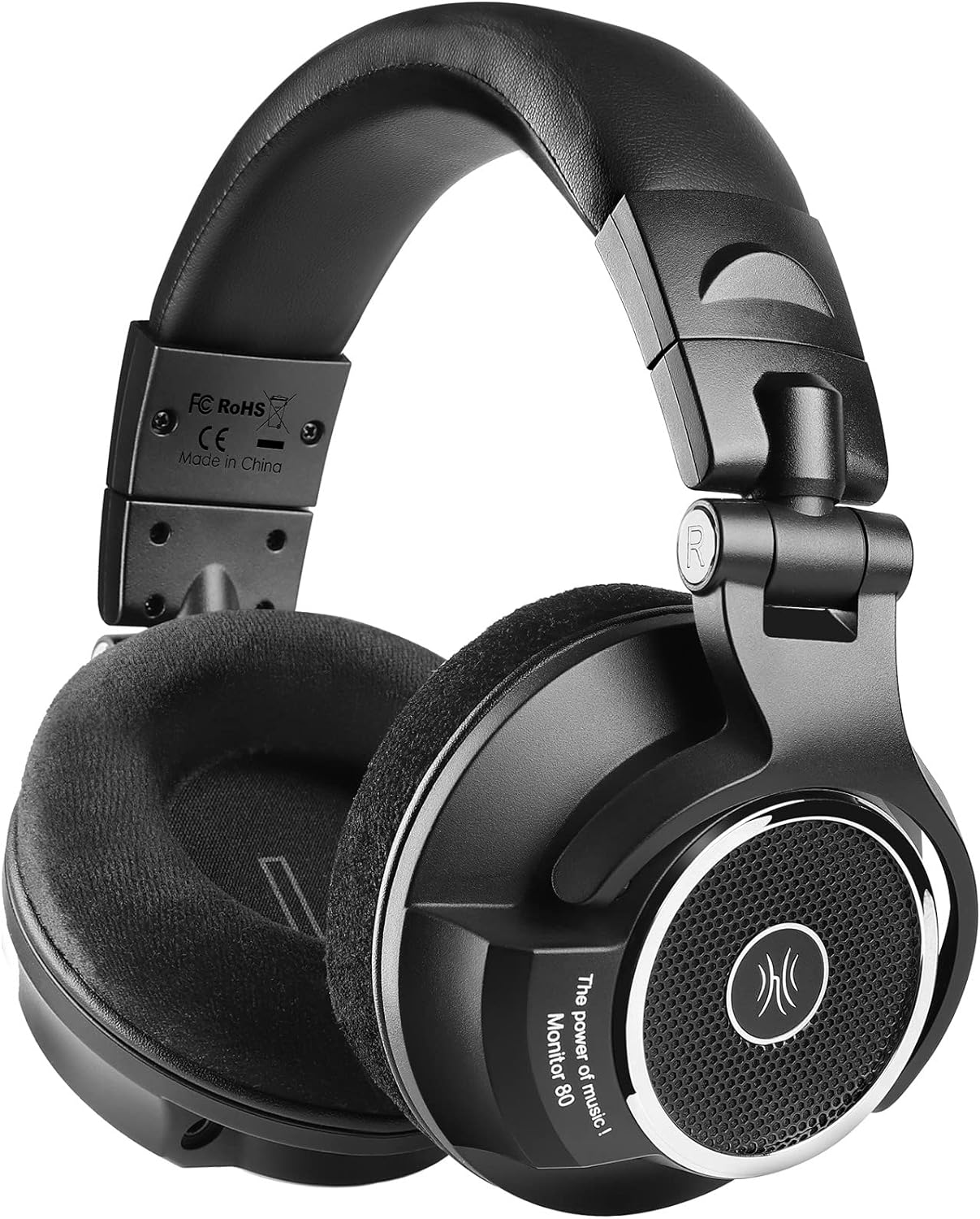 Oneodio Monitor 80 Open-Back Headphones - Studio Headphones for Mixing Mastering Editing Wired Over-Ear Headphones for Professional Studio Applications, 250 Ohm Velour Earmuffs, Noise Isolating image number 5