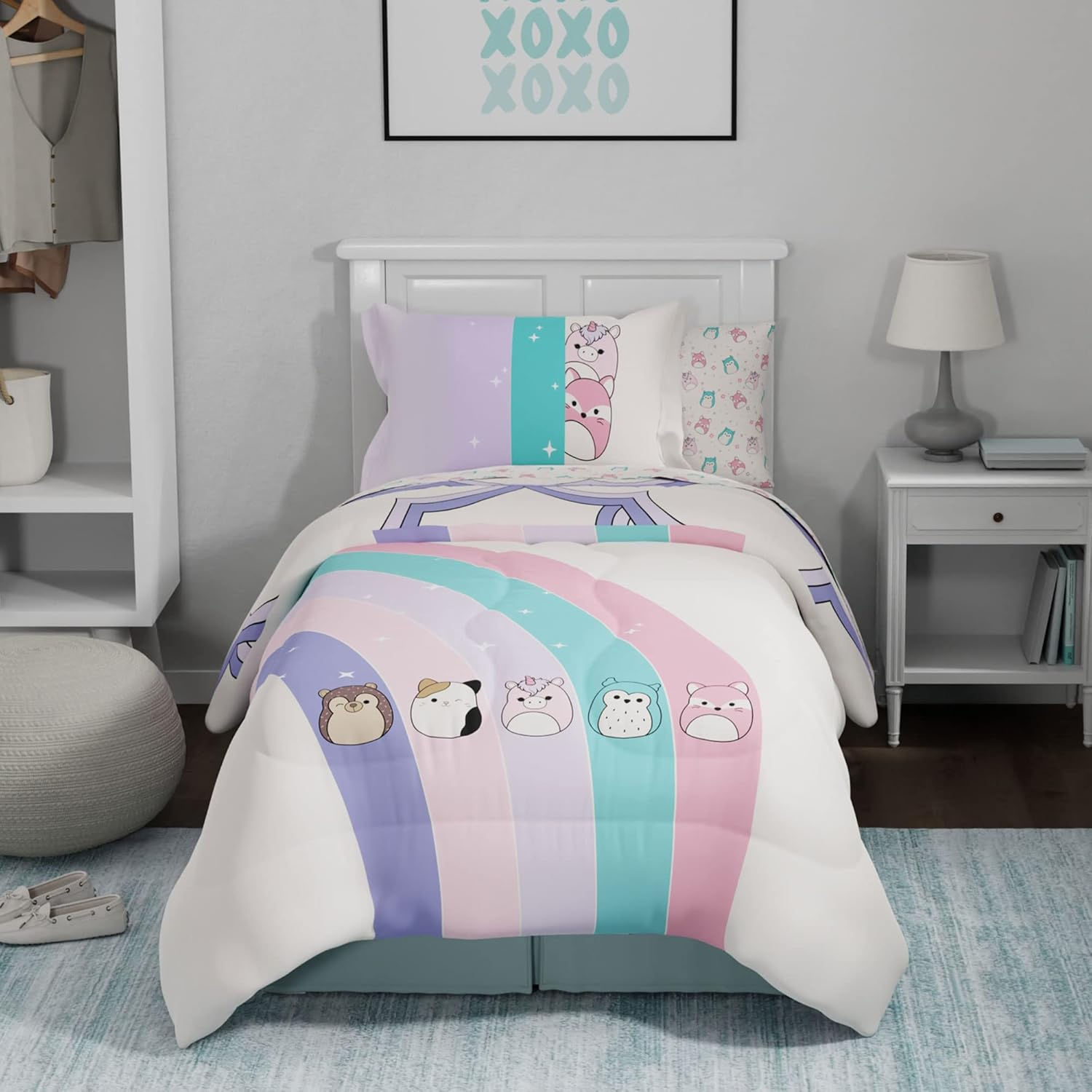 Franco Squishmallows Luxury Bedding Super Soft Premium Comforter with Sham, 3 Piece Twin Size, 100% Cotton (Official Squishmallows Product) image number 3