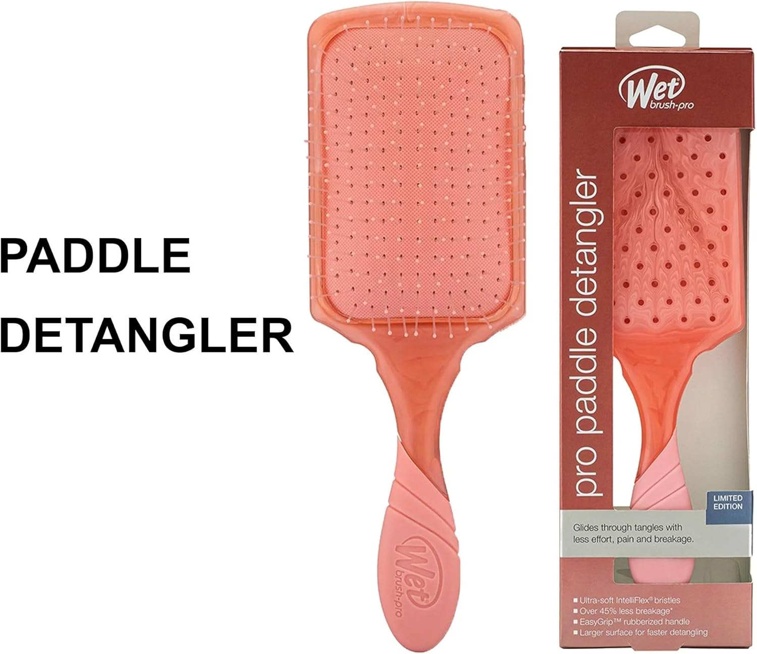 Wetbrush Pro Paddle Detangler, Limited Edition Hydro Tie Dye - Peach, Large Surface Area with Intelliflex Bristles image number 3