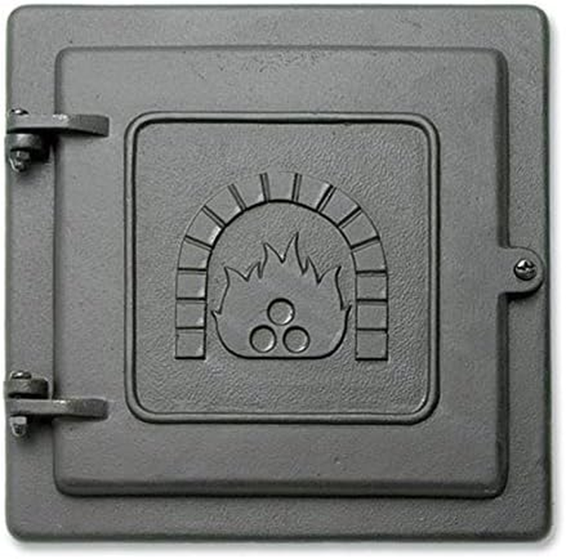 Minuteman International Cast Iron Clean-Out Door, 8 by 12-Inch, Black