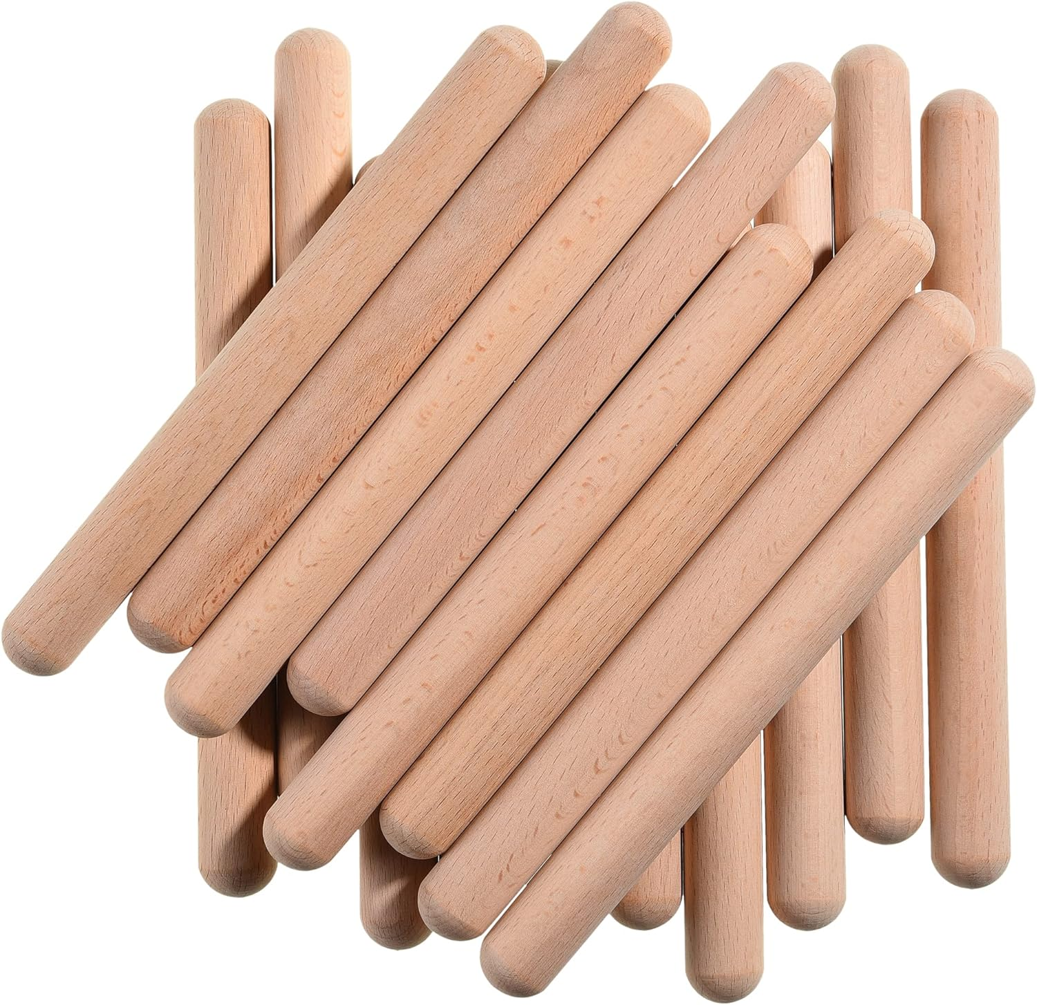 32 Pieces Rhythm Sticks for Kids Bulk, 8 Inch Wood Music Lummi Sticks Classroom Percussion Instrument image number 5