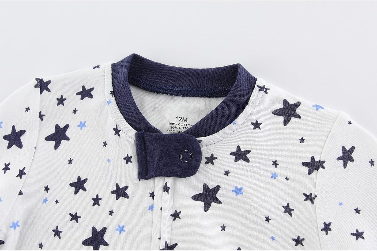 ZAV Solid Unisex Boys Girl Footed Jumpsuits Cotton Rompers Soft Infants Clothes Baby Shower Gifts image number 5