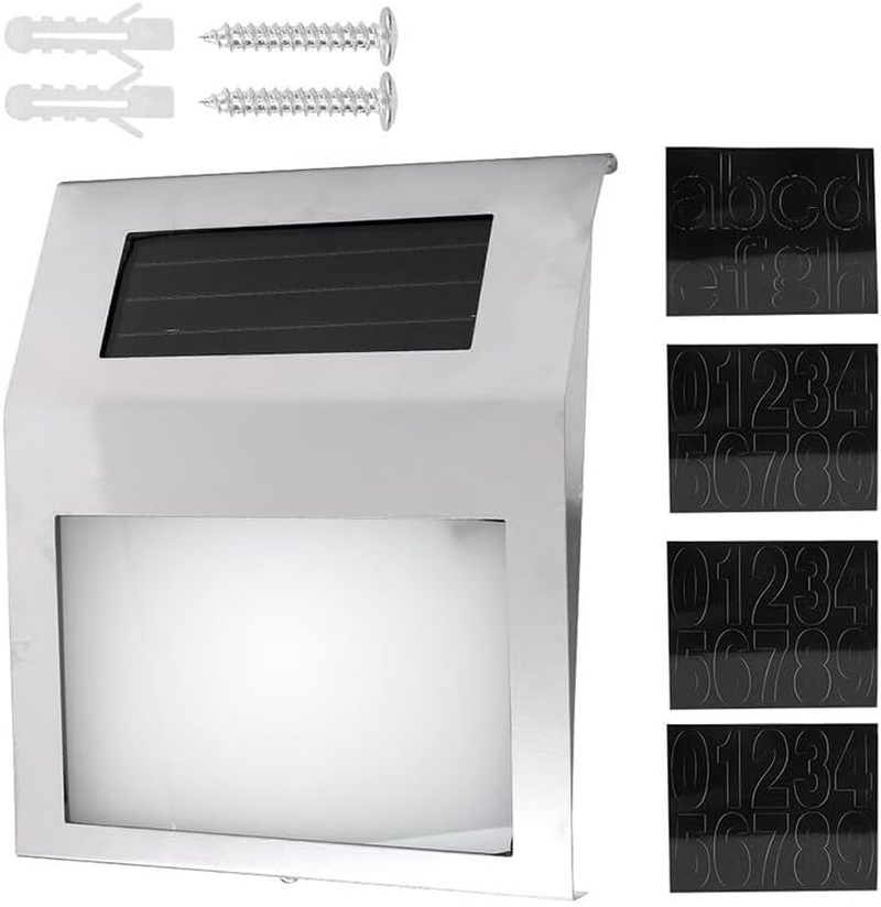 Aimallsolar LED House Signs: Stylish Stainless Steel Illuminated House Signs - Durable and Weatherproof Wall Lights for Clear Visibility image number 4