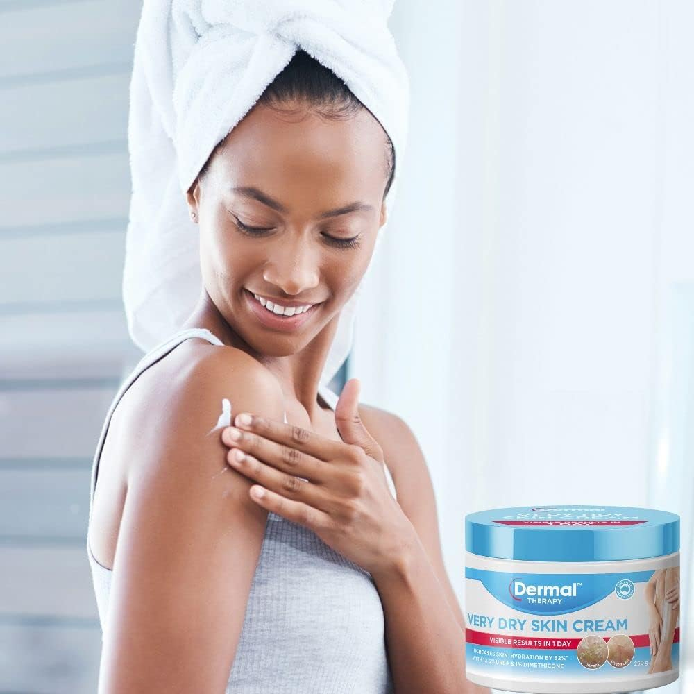 Dermal Therapy Very Dry Skin Cream for Optimum Hydration | Provides Deep Moisturisation for Severely Dry Skin on the Arms, Legs, Elbows and Back | 250G