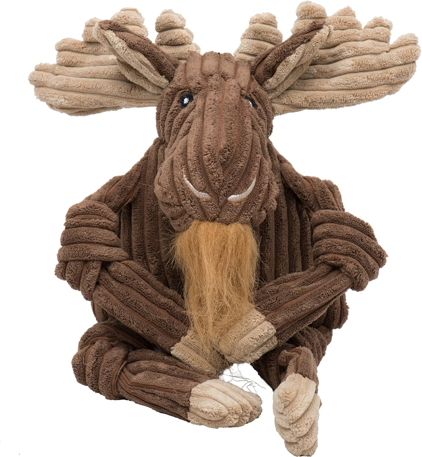 Hugglehounds Knotties Dog Toys for Large Dogs - Plush Dog Toy for Aggressive Chewers - Squeaky Interactive Puppy Toys - Soft yet Tough, Durable Stuffed Pet Chew Toy for All Breeds| Large Manny Moose image number 2