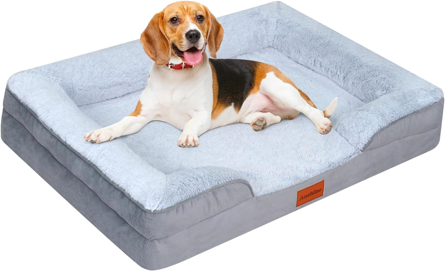 Anshine Memory Foam Large Dog Bed ，Orthopedic Pet Bed for Large Dogs, Ultra Comfortable Dog Sofa with Supportive Memory Foam Cushion, Durable & Washable Large Dog Beds for Joint Relief image number 1
