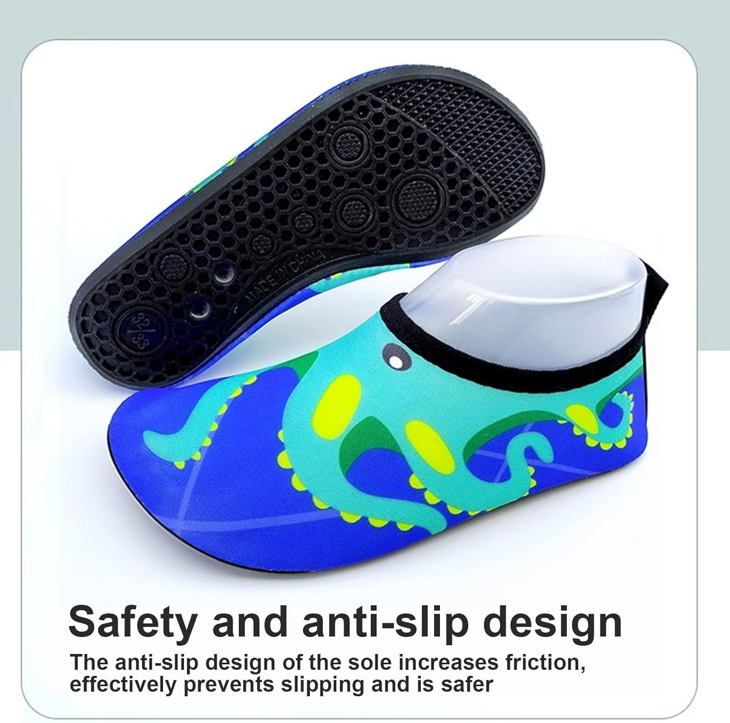 ZVCXOE Water Shoes Barefoot Aqua Socks Quick-Dry Adult Swim Shoes Non Slip Shoes Aqua Socks Barefoot Slip-On for Beach Lake Pool Hiking Surfing Kayaking Camping Women Men image number 3