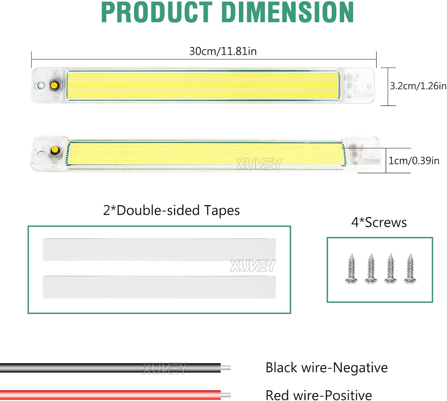 12V - 24V Volt LED Lights Bar Daylight COB Ceiling Roof Light Tube Trailer Camper RV Boat Interior Dome Cabin image number 5
