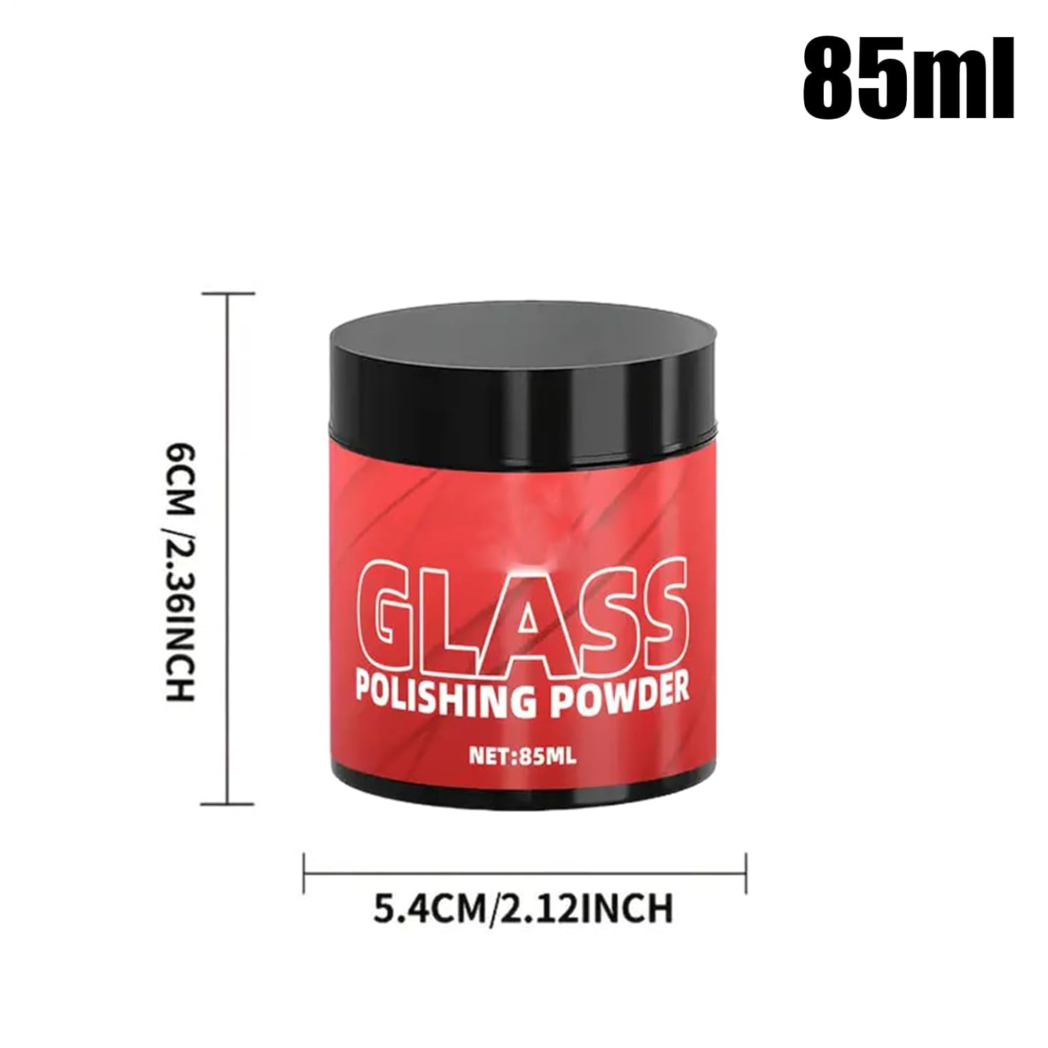 Glass Polishing Powder for Car,85Ml Car Headlight Oil Film Polish Powder - Automotive Repair Cleaner Scratch Remover for Restoration Refurbishment Window Headlight Truck SUV image number 1