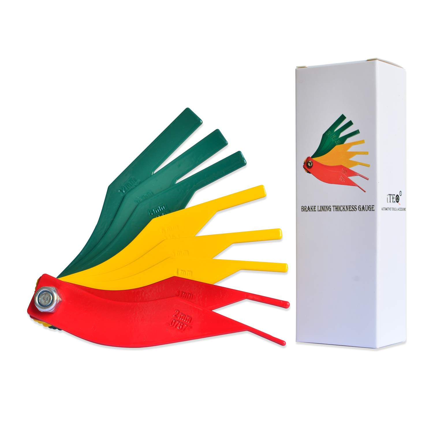 ITEQ 8-Piece Brake Lining Thickness Metric & SAE Gauge Steel Construction image number 5