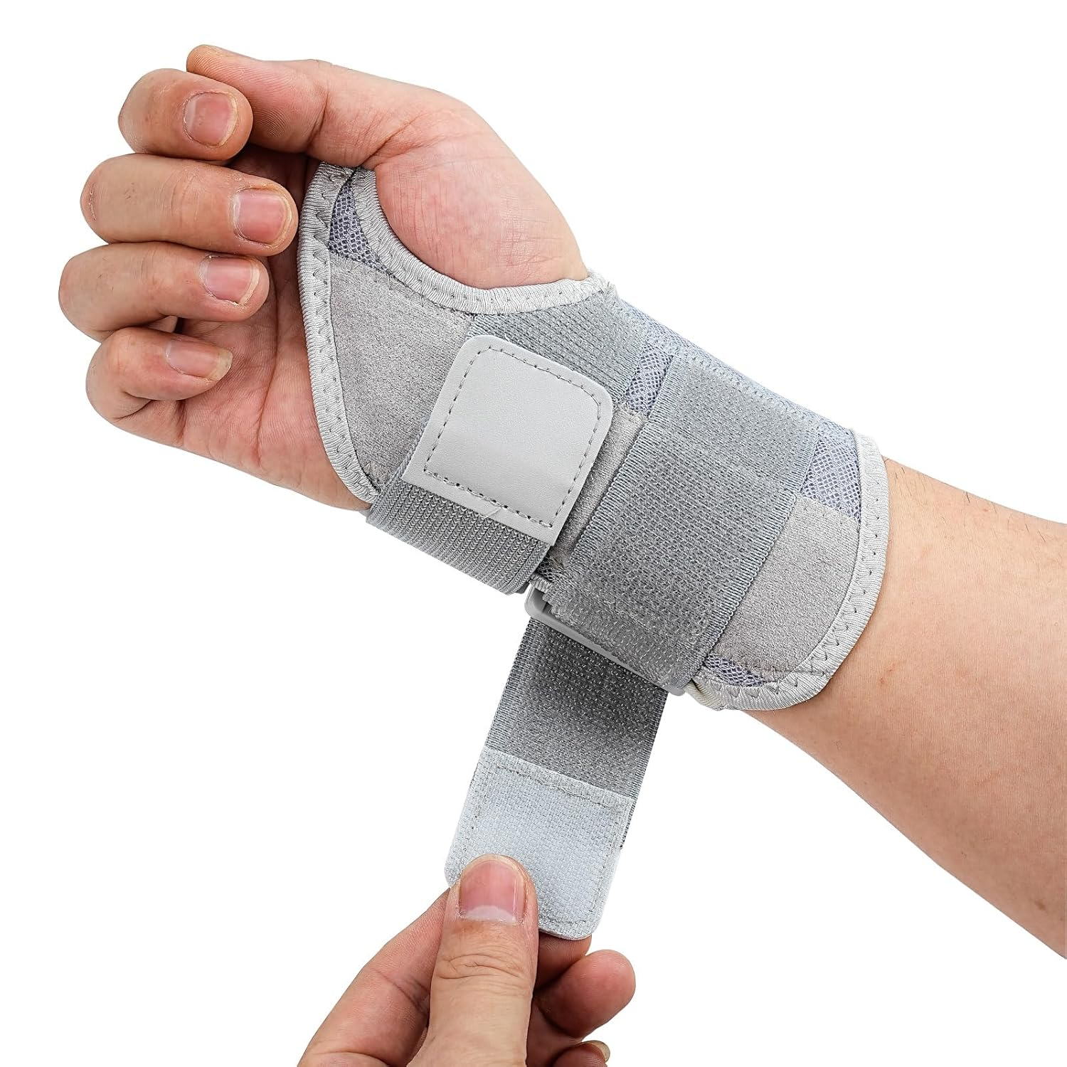 Wrist Brace for Carpal Tunnel Right Hand, Night Wrist Sleep Support Brace for Men and Women, Adjustable Wrist Support Splint with Cushioned, Help Tendonitis Arthritis Pain Relief