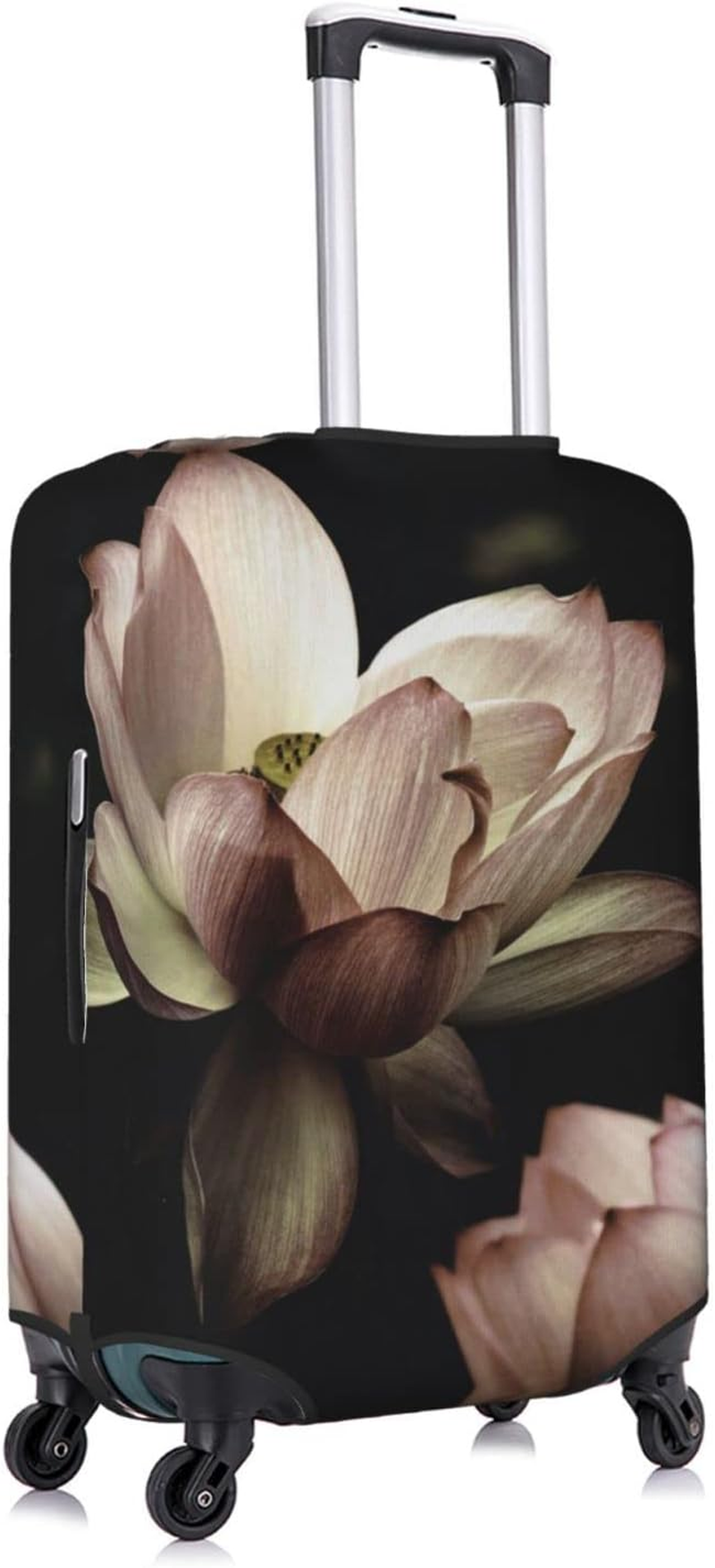 Lotus Flowers Pink Luggage Cover Washable Suitcase Protector Anti-Scratch Suitcase Cover Fits 18-32 Inch Luggage image number 5
