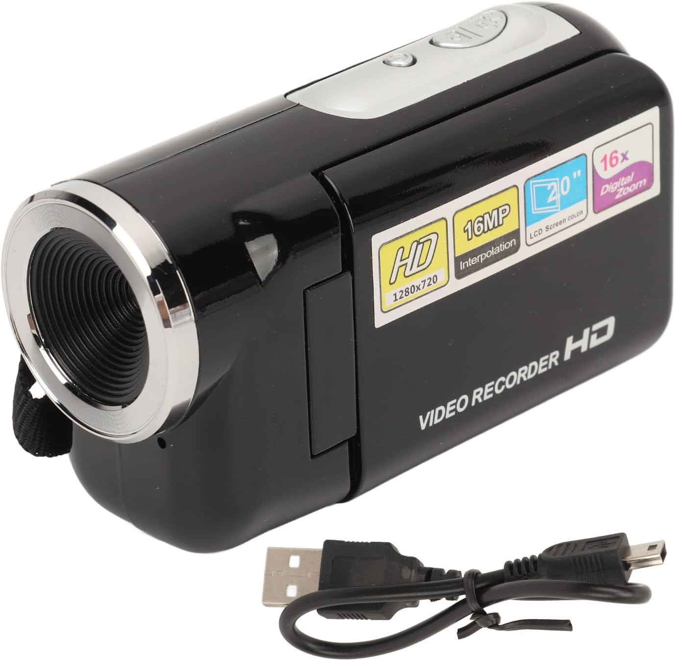 Video Camera Camcorder, 1080P 16MP Video Recorder Camera with 2 TFT Color Screen, 16X Digital Zoom, Vlogging Camera for Teens Beginners image number 3