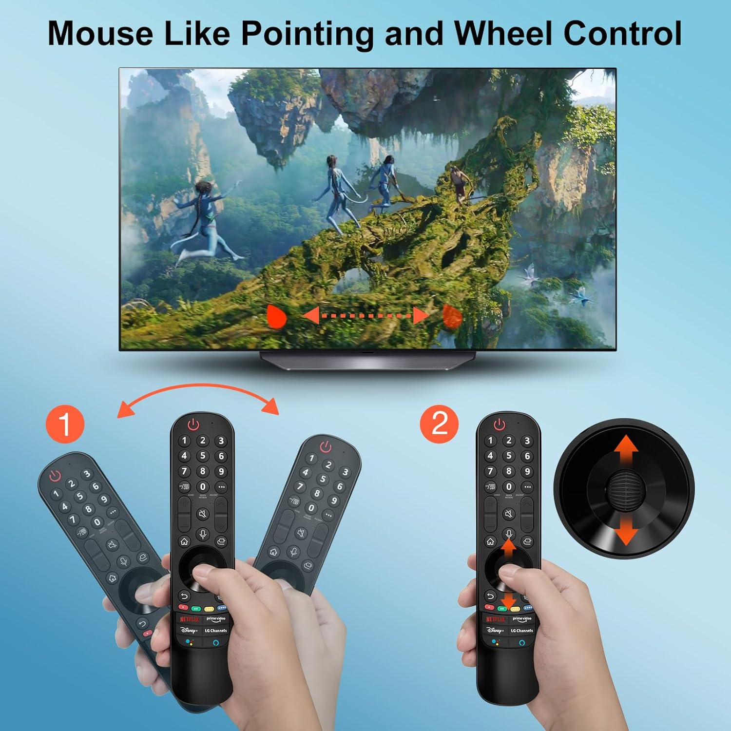 Voice Magic Remote Control for LG 2018-2024 UHD OLED QNED Nanocell 4K 8K Smart Tvs, Replacement Remote with Pointer Function AN-MR18BA, AN-MR19BA, AN-MR20GA, AN-MR21GA, MR22, MR23, MR24 image number 2