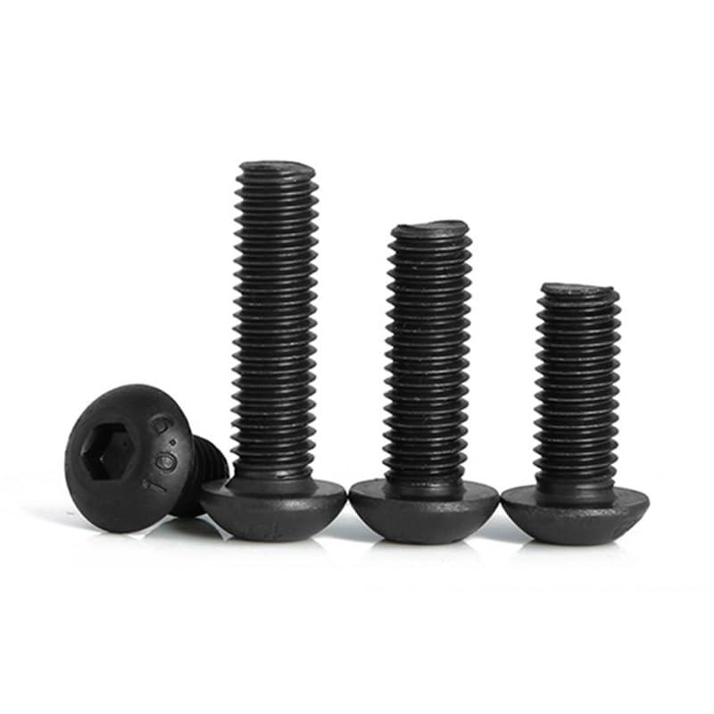 (20Pcs M5*10) M5 8Mm-40Mm Black Stainless Steel round Head Bolt Screw Set, for DIY Home Repair Woodworking Carpentry Homemade Projects