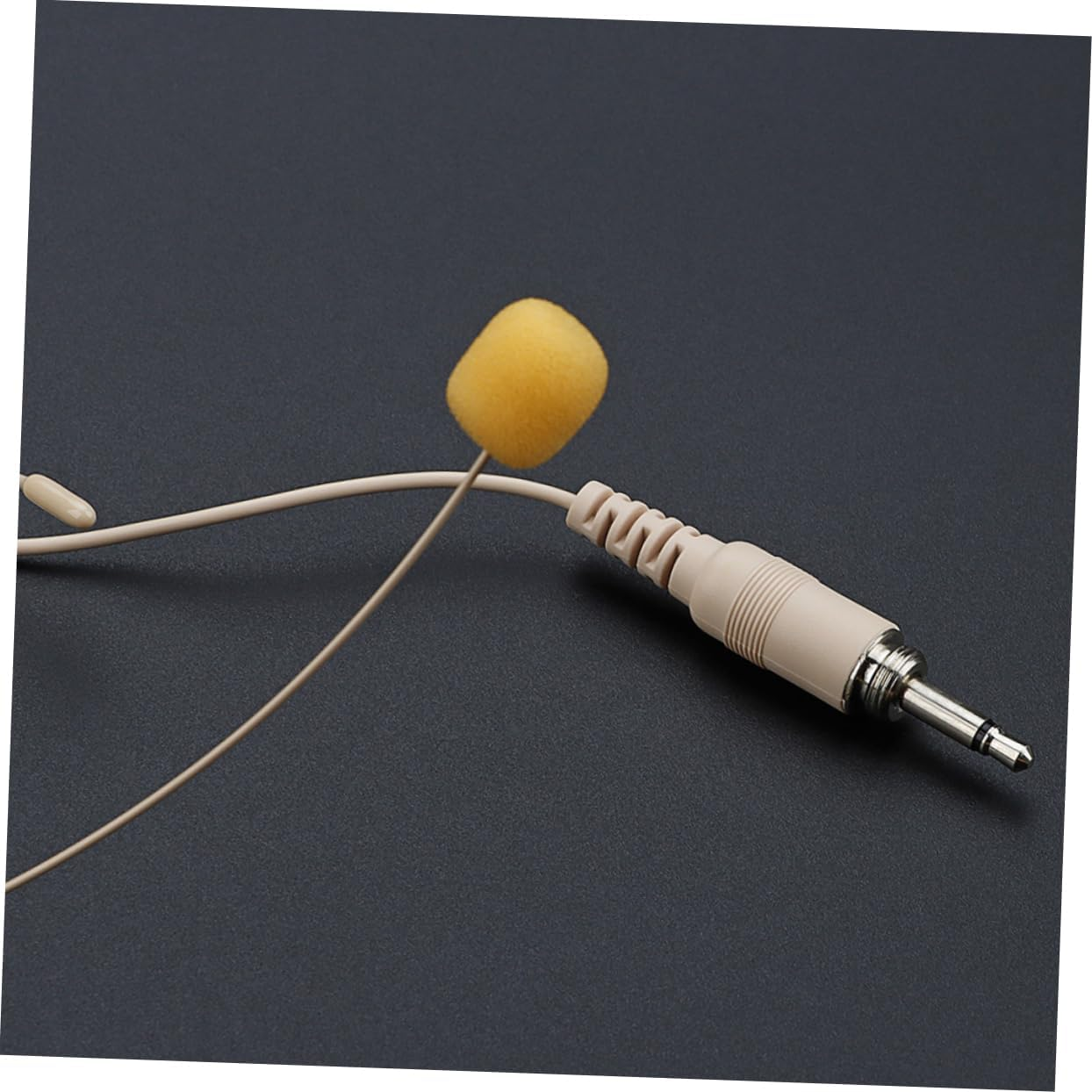 Yardwe Wired Over-Ear Headphones with Omnidirectional Microphone Beige Wired Earbuds with Microphone Lock and Hanging Mic for Office Online Meetings Gaming and Speaking image number 3