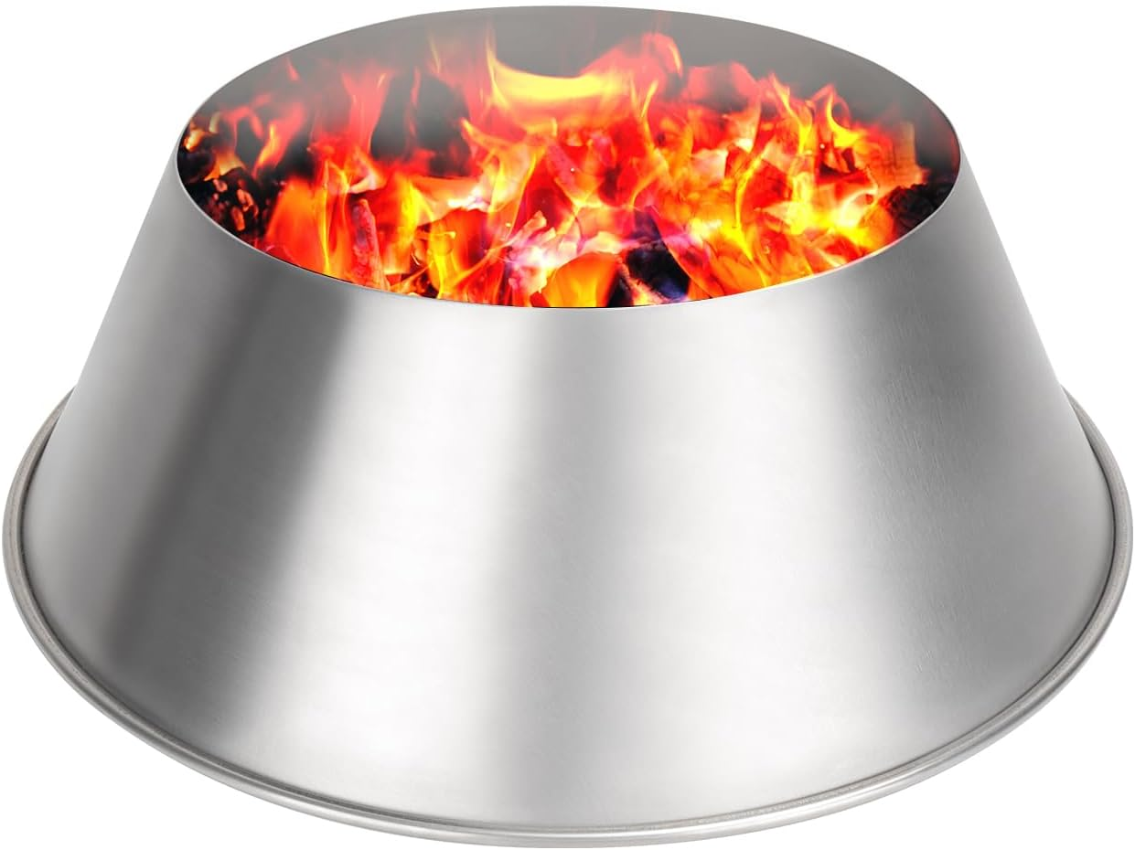 Outspark BBQ Whirlpool for Weber Kettle, 22/26.75 WSM Smokey Mountain, Medium Kamado, Big Green Egg, Stainless Steel