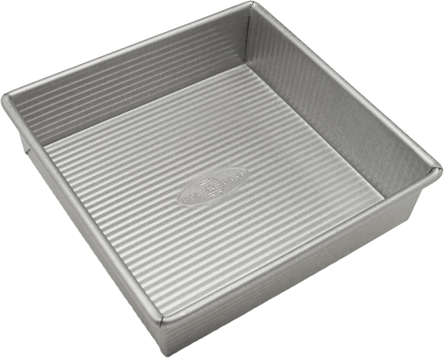 USA Pan Bakeware Square Cake Pan, 8 Inch, Nonstick & Quick Release Coating, Made in the USA from Aluminized Steel image number 1