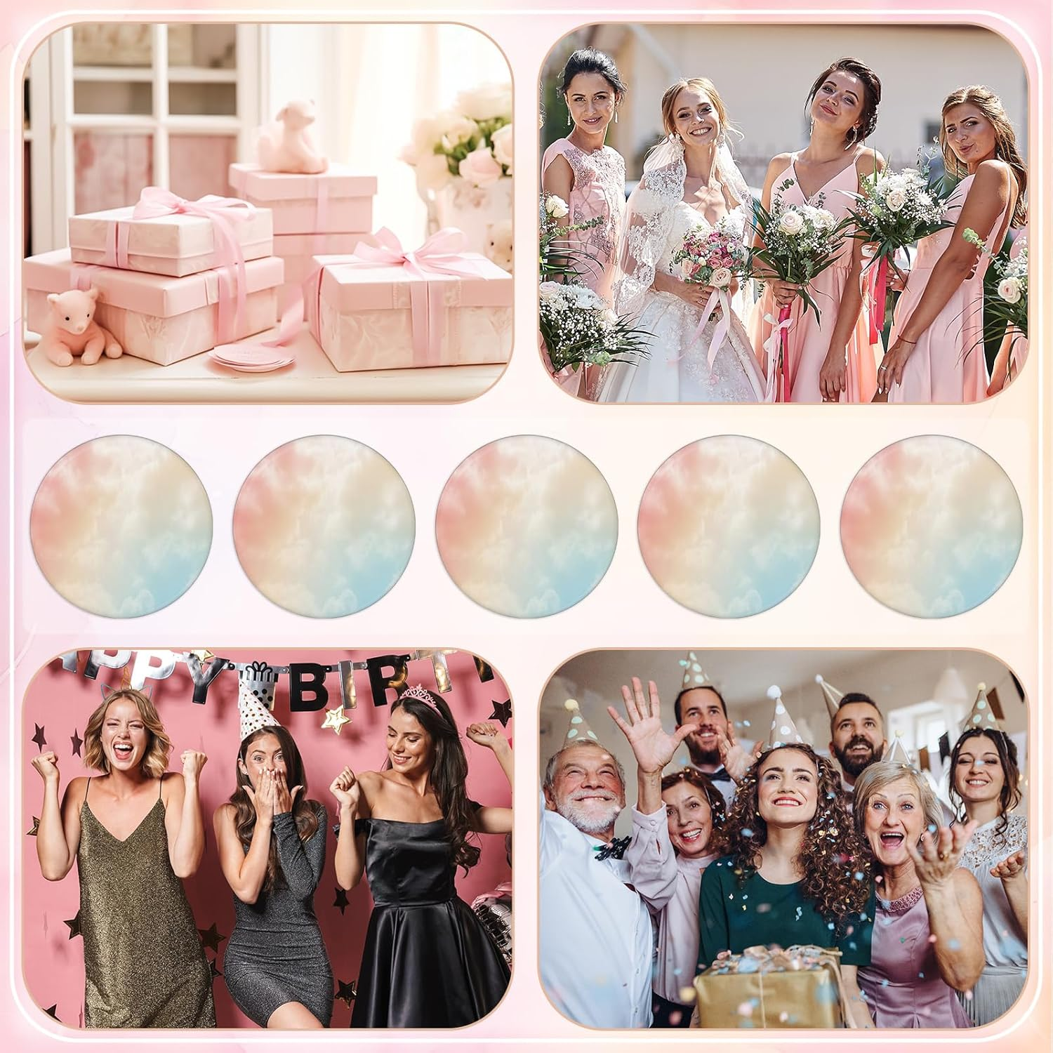 Teenyyou 30 Pcs Small round Mirrors Bulk Party Favors 2.75 Inch Pastel Compact Mirror Gifts for Women Birthday Office Gifts Portable Purse Mirrors Games Prizes image number 1