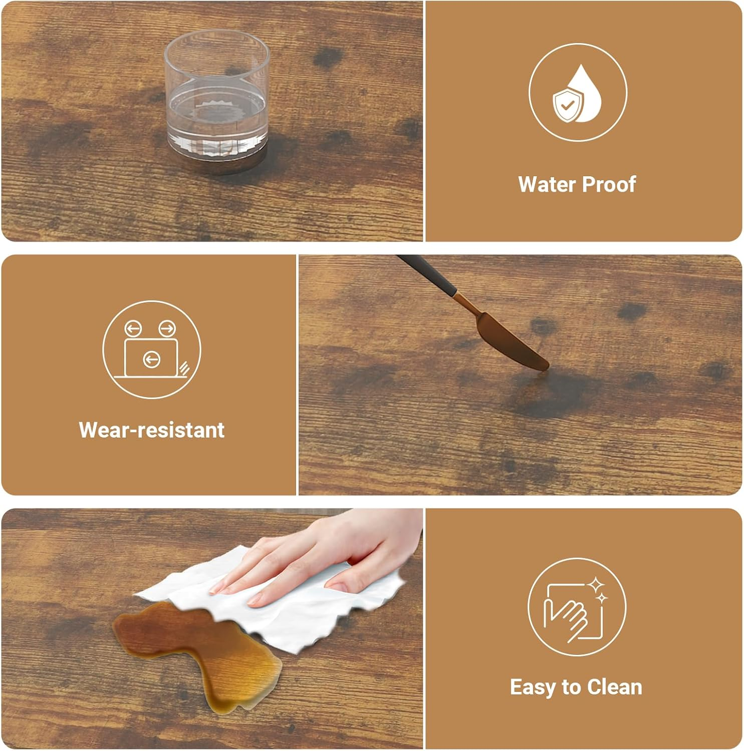 Advwin Lift Top Coffee Table with Hidden Large Compartment and Storage Shelf for Living Room Small Apartment Office Rectangle Wood Coffee Table Walnut - Black image number 3