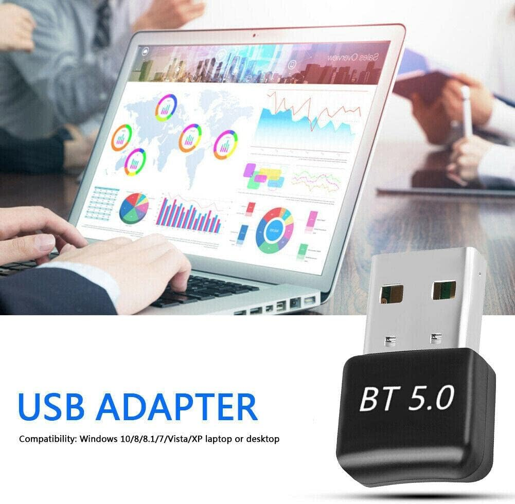 Bluetooth V5.0 Mini Dongle - Universal Wireless USB Adapter, 20M Range for Windows Pc/Laptop, Stable Audio Connection, Durable ABS, Compatible with Multiple OS image number 4