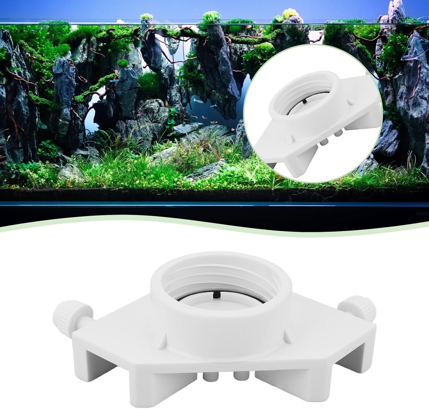 VGOL 1PC Aquarium Auto Water Filler Compensator Applicable to Fish Tank Wall Thickness of 1.5Cm with Adapter 78X25.4Mm Aquarium ATO System for Fish Tank Turtle Tank image number 4