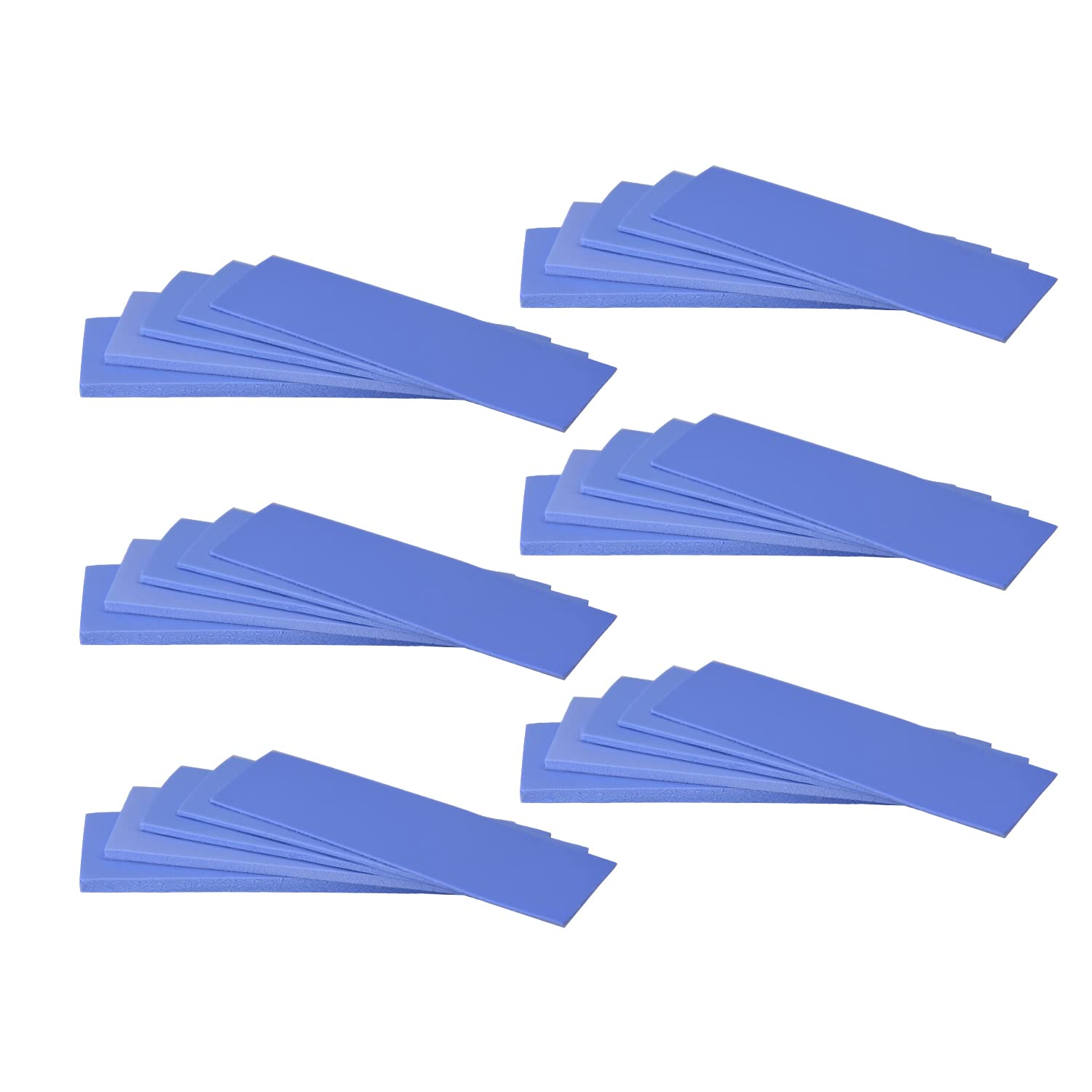 30 Pack Thermal Pads, 20&times;67 Mm by 5 Thickness 0.5 | 1 | 1.5 | 2 | 3 Mm, Thermal Conductivity 2.0 W/M.K, Self-Adhesive & Soft, Ideal for Repairing and Cooling Electronics image number 1