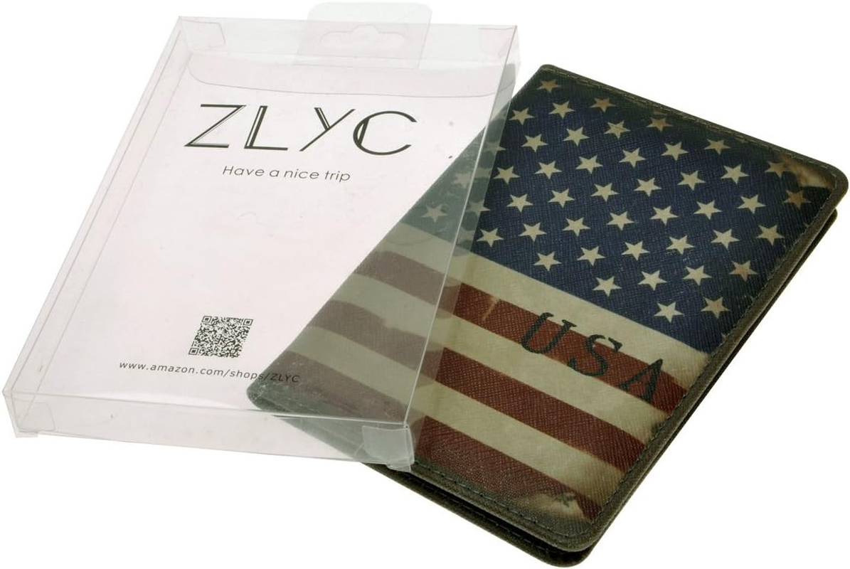 ZLYC Vintage Novelty PU Leather Travel Wallet Passport Holder Case Waterproof Cover image number 2