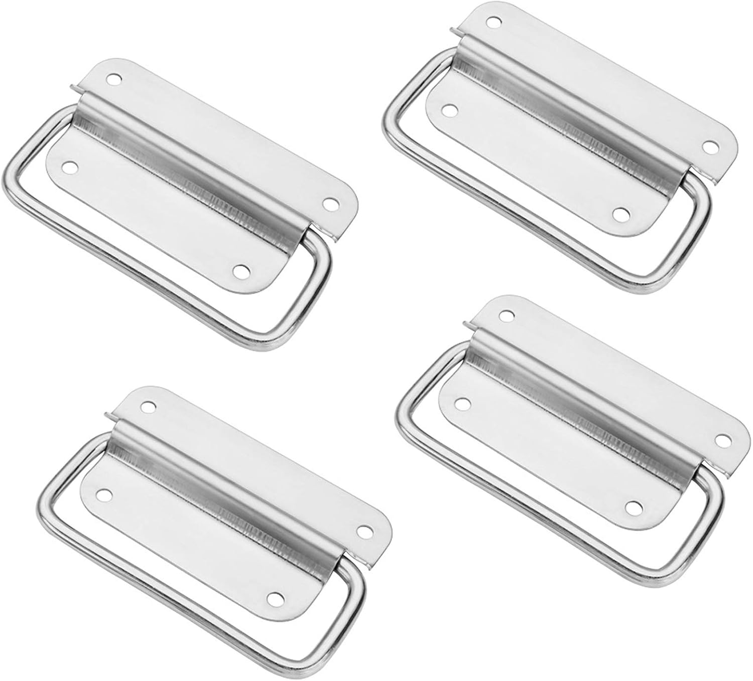 Folding Handles, Stainless Steel Box Handle, Foldable Carry Handles, Box Handle, Hardware Boxes Handle, Silver Handles, Tool Box, Door Puller, Folding Handle for Boxes, Handles for Toolbox, Door, Tool image number 4