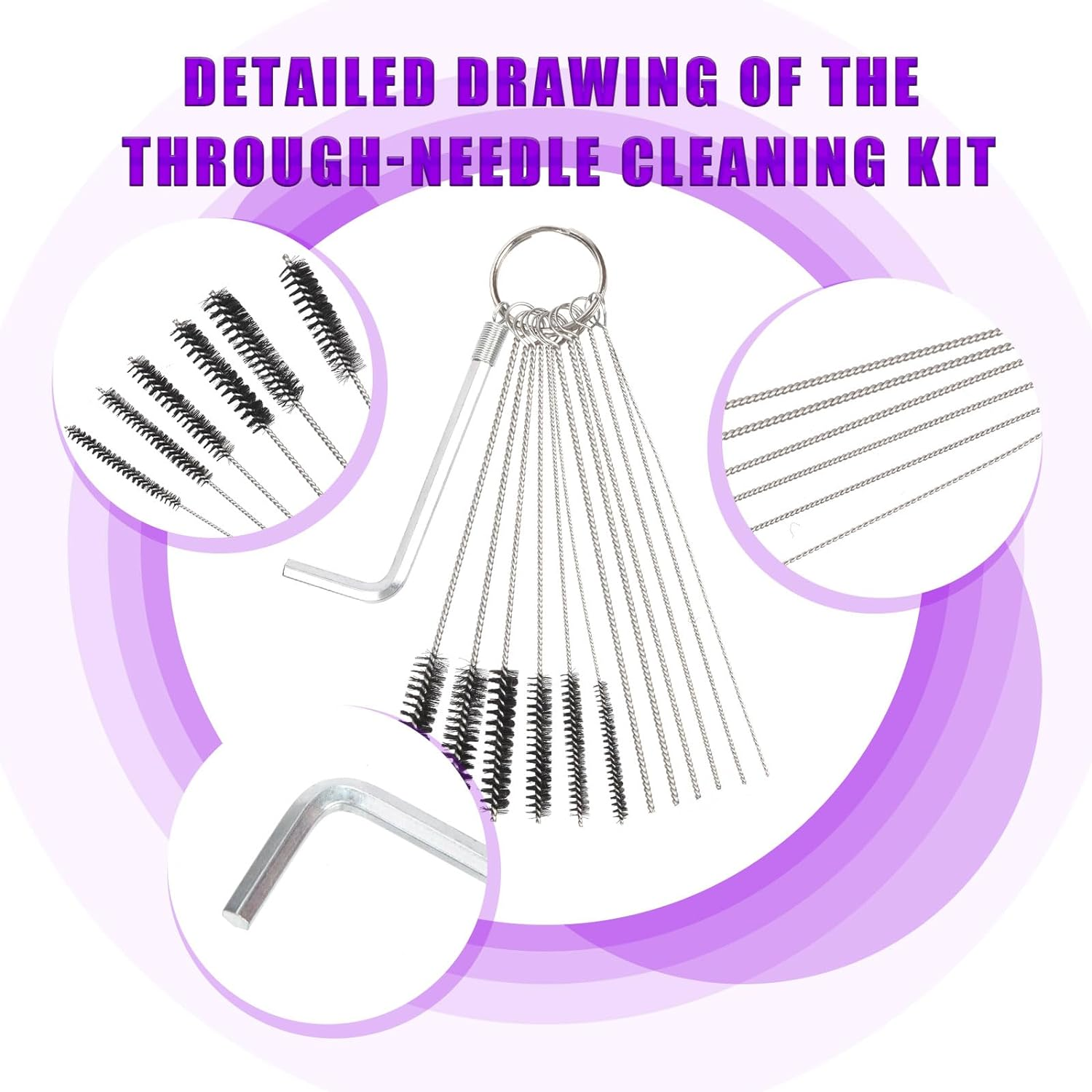 Swpeet 15Pcs Carburetor Adjustment Tool Carburator Adjusting Kit with Welding Tip Cleaner Carb Carburetor Cleaner Assortment Kit, Carburetor Adjusting Tool with Carburetor Cleaning Brush Needle Kit